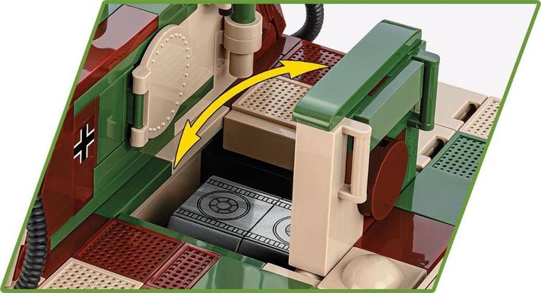 Cobi, Historical Collection WW II, 38 cm Sturmmorser Sturmtiger, klocki, 1:28, 1100 elementów