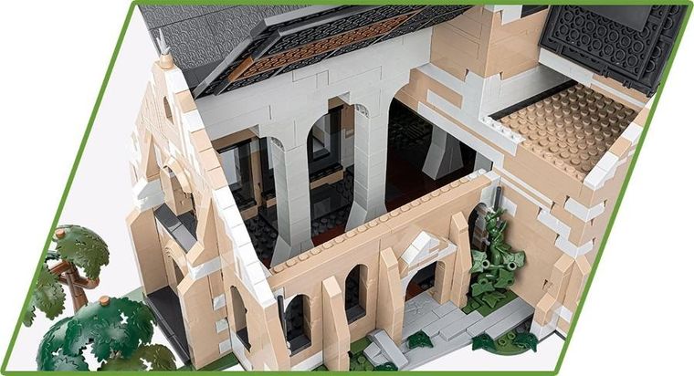 Cobi, Historical Collection WWII, Kościół w Sainte-Mere-Eglise, klocki, 2280 elementów