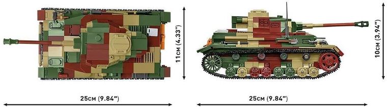 Cobi, Historical Collection WWII, PZKPFW IV Ausf.G, klocki, 1107 elementów