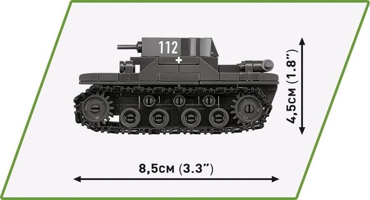 Cobi, Historical Collection WWII, Renault Valetine Panzer I, 1:48, klocki, 595 elementów