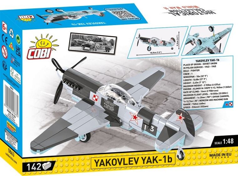 Cobi, Historical Collection, WWII, Yakovlev Yak-1B, klocki, 142 elementów
