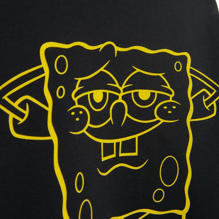 Cool Club, Bluza bejsbolówka chłopięca, rozpinana, czarna, SpongeBob