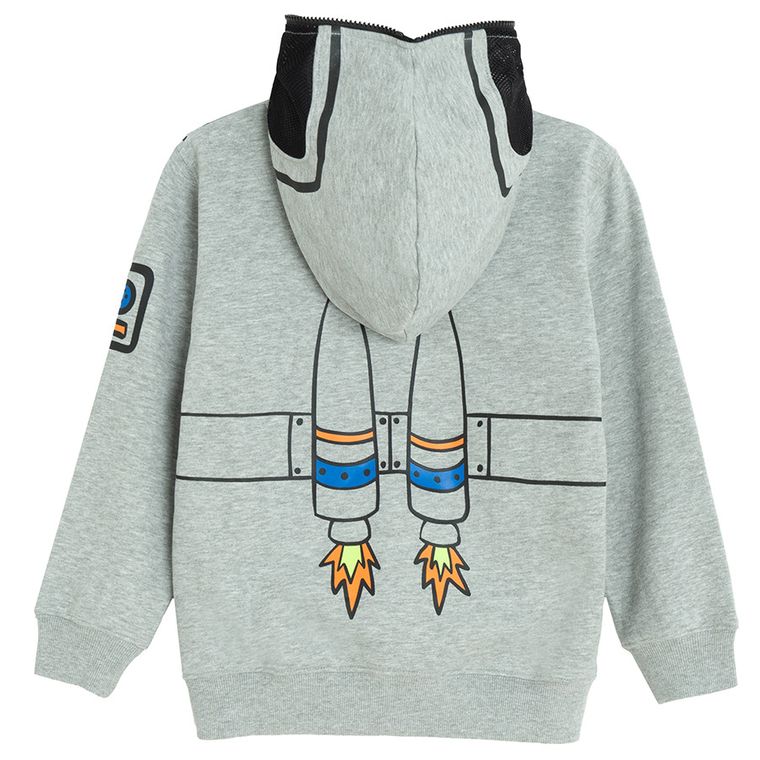 Cool Club, Bluza chłopięca z kapturem, rozpinana, szara