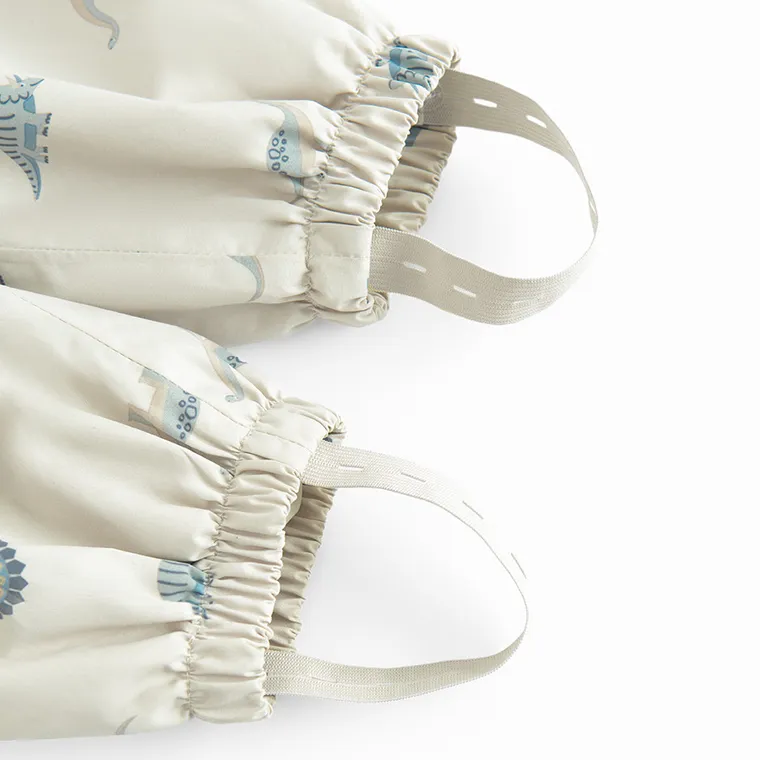 Cool Club, Kombinezon przeciwdeszczowy chłopięcy z kapturem, beżowy