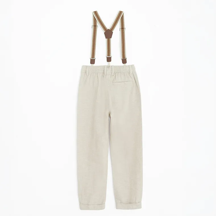 Cool Club, Komplet chłopięcy, Koszula z krótkim rękawem, Spodnie materiałowe, Szelki, mix