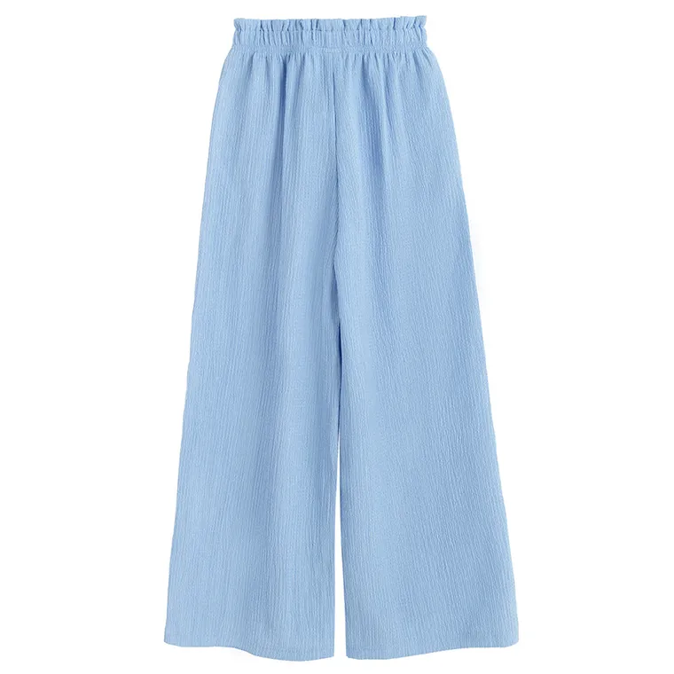 Cool Club, Komplet dziewczęcy, Bluzka bez rękawów, Spodnie materiałowe, wide, niebieski