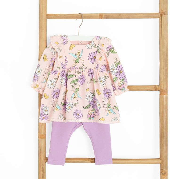 Cool Club, Komplet dziewczęcy, Body sukienka z długim rękawem, Legginsy, mix, Dzwoneczek