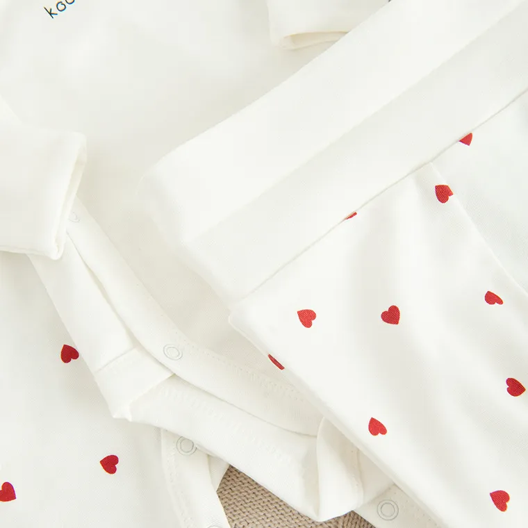 Cool Club, Komplet dziewczęcy, Body z długim rękawem, Półśpiochy, Pajac, Czapka, biały