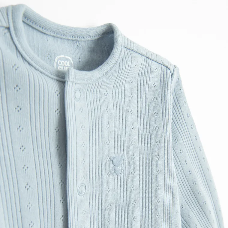 Cool Club, Komplet niemowlęcy 6-częściowy z torbą, biało-niebieski