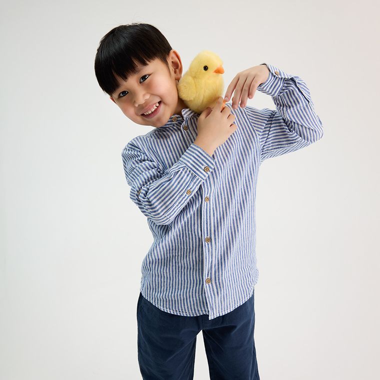 Cool Club, Koszula chłopięca z długim rękawem, z lnem, mix