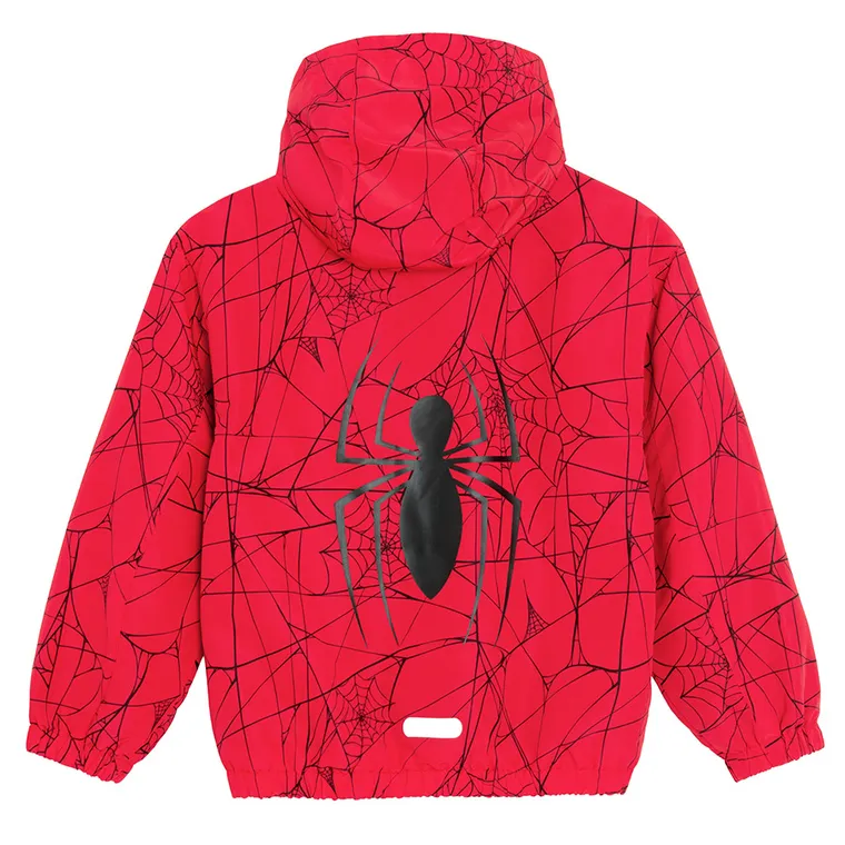 Cool Club, Kurtka chłopięca z kapturem, czerwona, Spider-Man