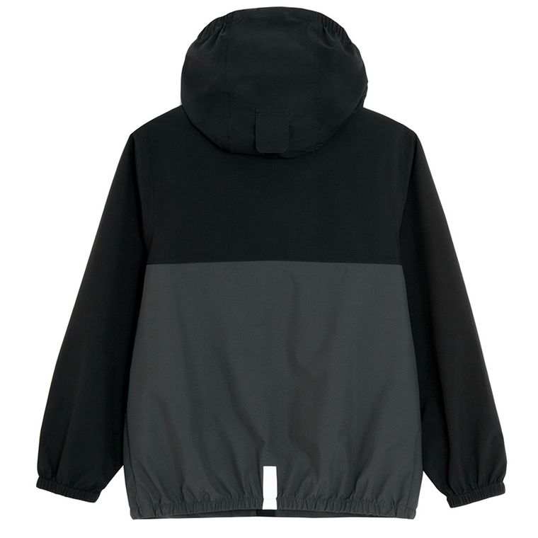 Cool Club, Przeciwdeszczowa kurtka chłopięca z kapturem, grafitowa