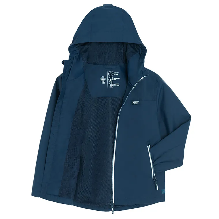 Cool Club, Przeciwdeszczowa kurtka chłopięca z kapturem, granatowa
