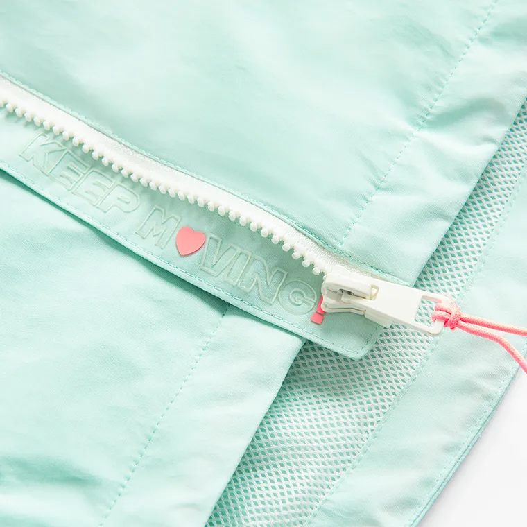 Cool Club, Przeciwdeszczowa kurtka dziewczęca z kapturem, turkusowa