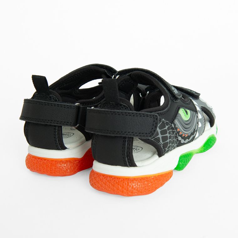 Cool Club, Sandały chłopięce, czarne, świecąca podeszwa