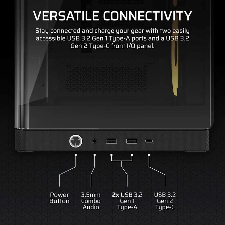 Corsair, obudowa, FRAME 4500X LX-R RGB, Black, Mid Tower ATX