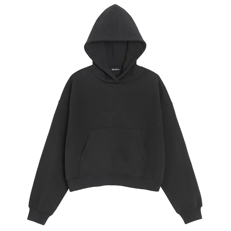 Czarna bluza cropp boxy z kapturem NOWEAR