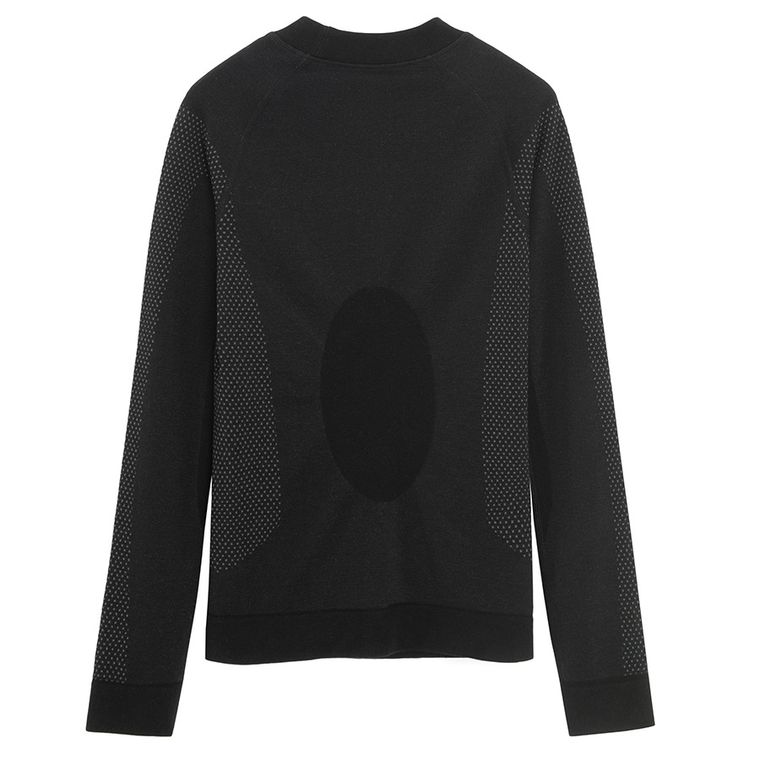 Czarna koszulka termoaktywna z domieszką wełny NOWEAR