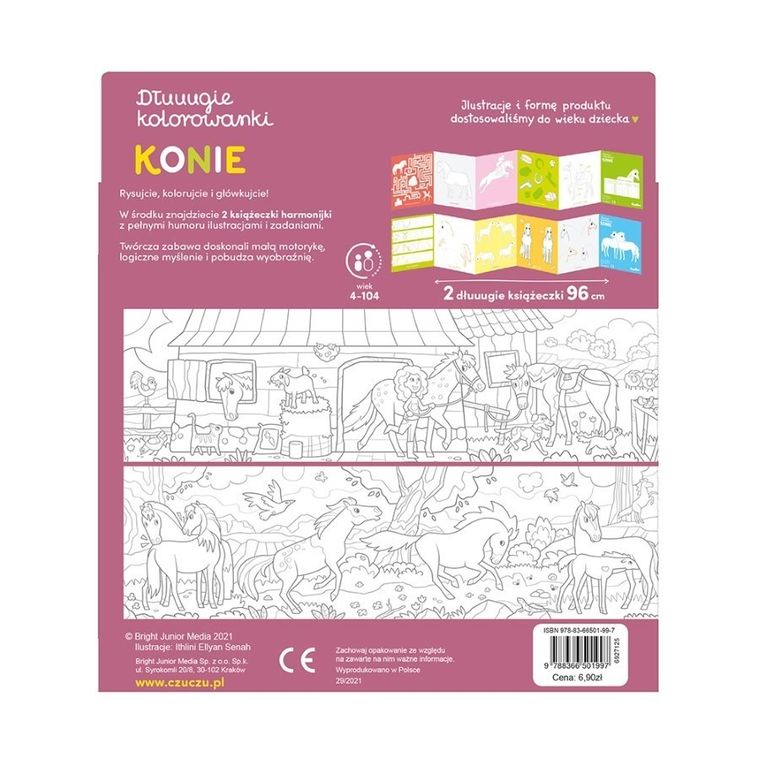 CzuCzu, Dłuuugie kolorowanki. Konie 4+