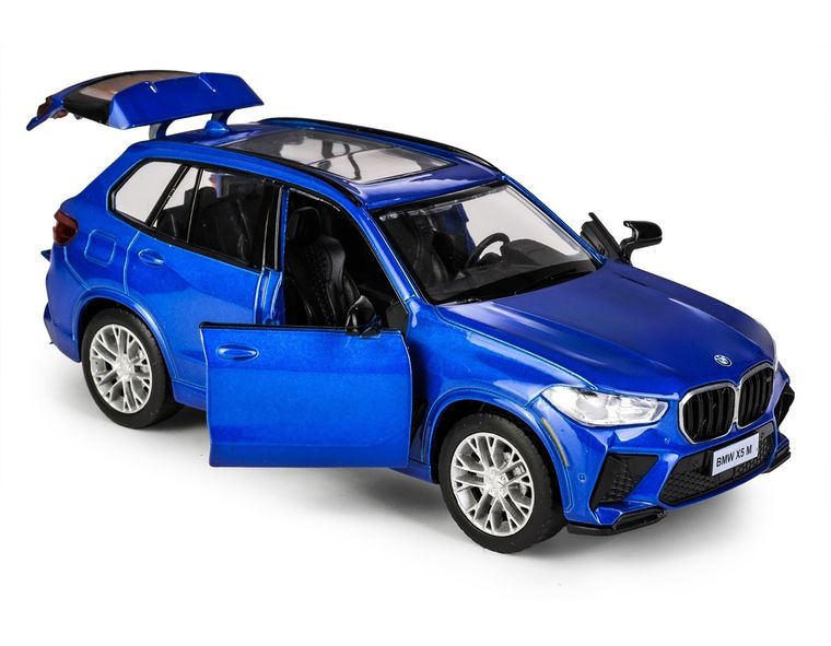 Daffi, MSZ, BMW X5M, pojazd, model metalowy, niebieski, 1:32