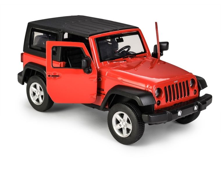 Daffi, MSZ, Jeep Wrangler, pojazd, model metalowy, czerwony, 1:32