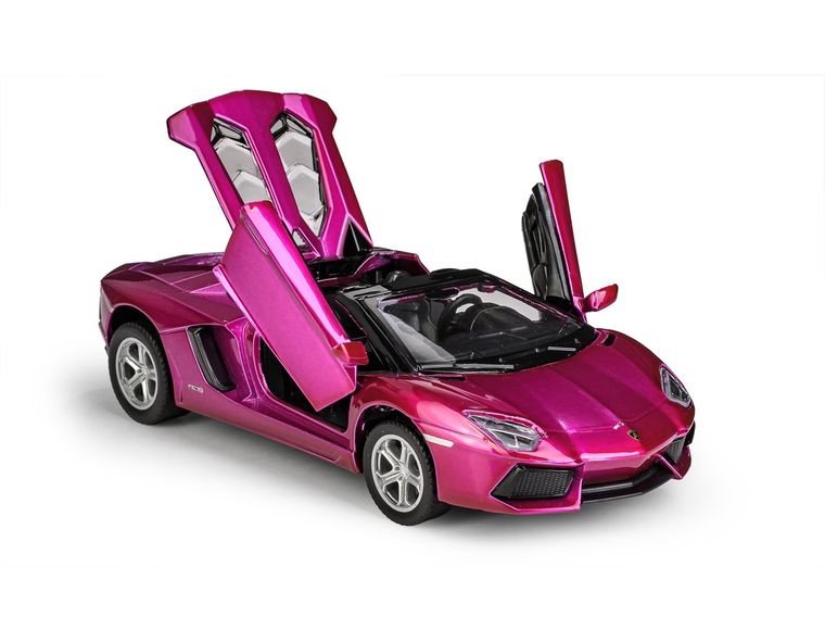 Daffi, MSZ, Lamborghini Aventador Roadster, pojazd, model metalowy, różowy, 1:32
