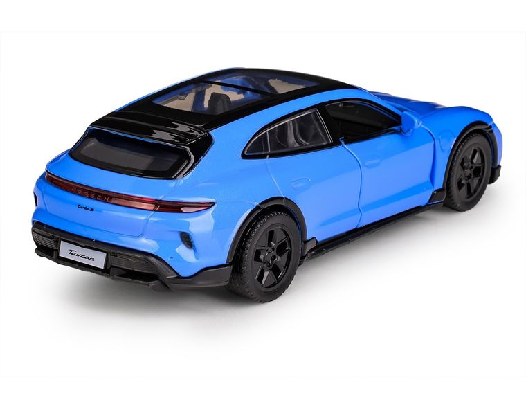 Daffi, MSZ, Porsche Taycan Turbo S Cross Turismo, pojazd, model metalowy, niebieski, 1:36