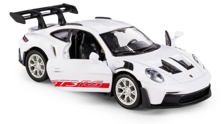 Daffi, RMZ City, Porsche 911 GT3 RS, pojazd, model metalowy, biały, 1:32