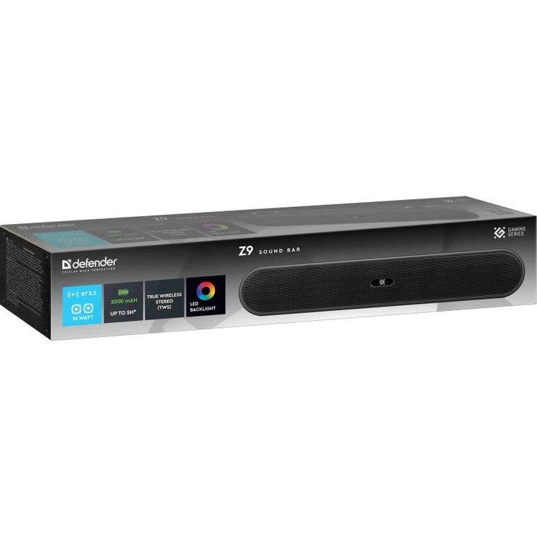 Defender, Soundbar Z9, głośnik, 16W, LED, bluetooth