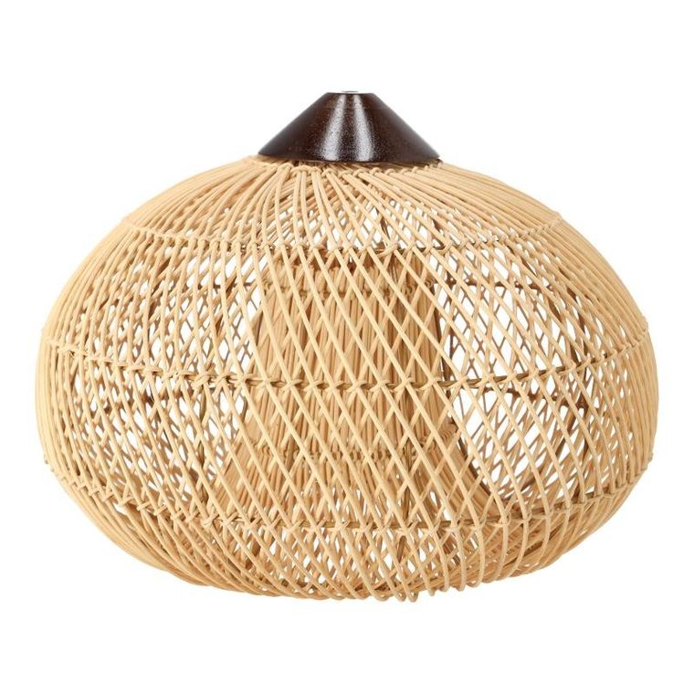 Dekoracyjna, rattanowa lampa wisząca, naturalny kolor, 40 cm
