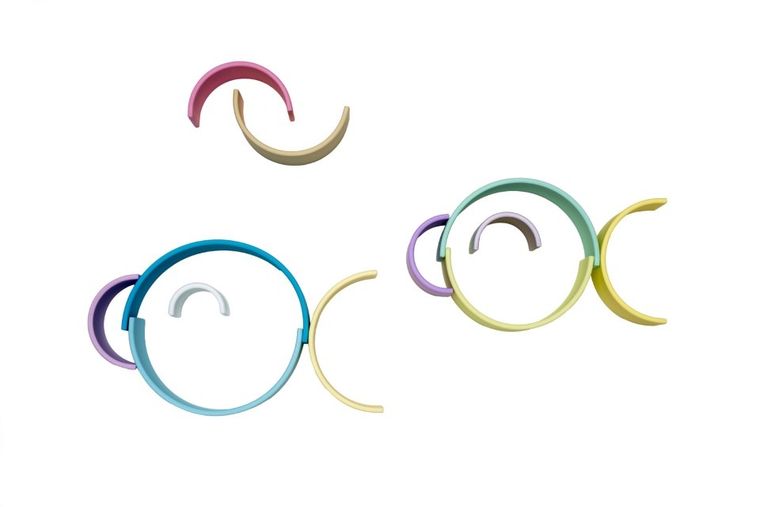 Dena, Silikonowa Tęcza, pastelowa, 12 elementów