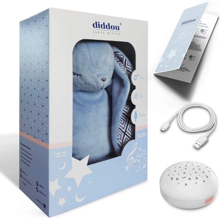 Diddou, Miś, maskotka szumiąca z projektorem gwiazd, ecru