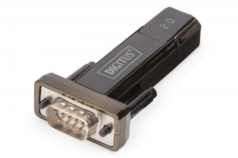 Digitus, adapter, DA-70156, USB M - RS-232 M, czarny