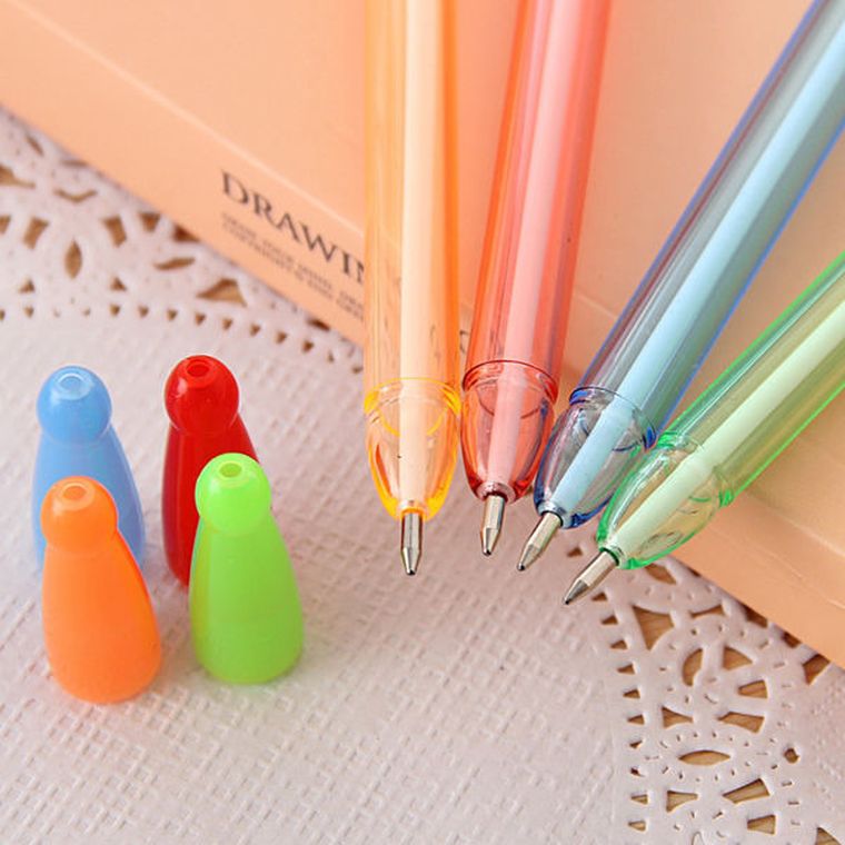 Długopis z wielkimi oczami, niebieski