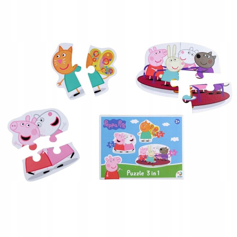 Dodo, Świnka Peppa, puzzle 3w1, 9 elementów