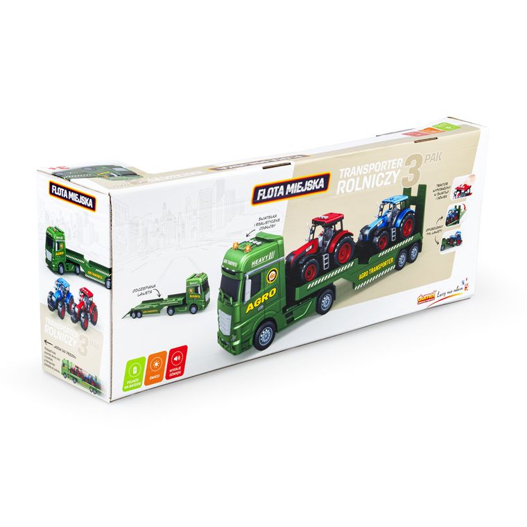 Dumel, Flora miejska, Transport rolniczy, tir laweta z traktorami, 2 szt.
