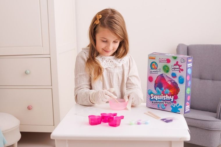 Dumel, Squishy, Kamienie Fluo, zestaw kreatywny