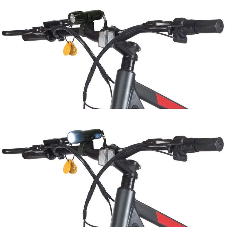 Dunlop, lampka rowerowa 2w1, na przód, 9 LED