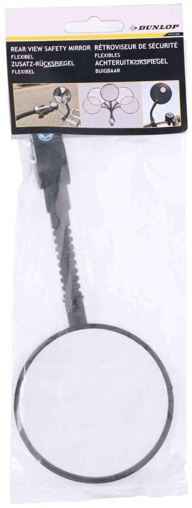 Dunlop, lusterko rowerowe na kierownicę, z odblaskiem