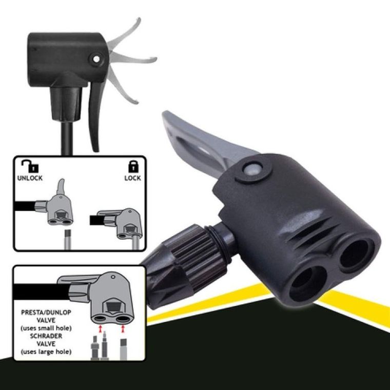 Dunlop, pompka warsztatowo-rowerowa, 230psi (16 bar) z manometrem, szara