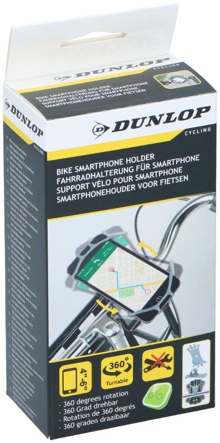 Dunlop, uchwyt na telefon silikonowy, obracany, szary