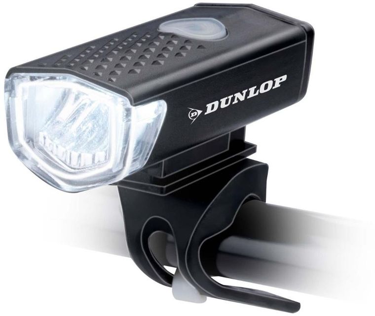 Dunlop, zestaw lamp rowerowych LED, przód i tył, ładowanie USB