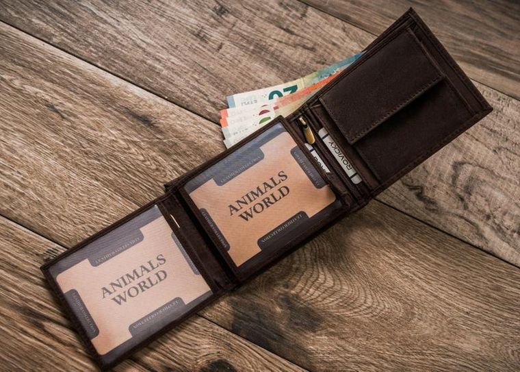 Duży, skórzany portfel męski, Always Wild