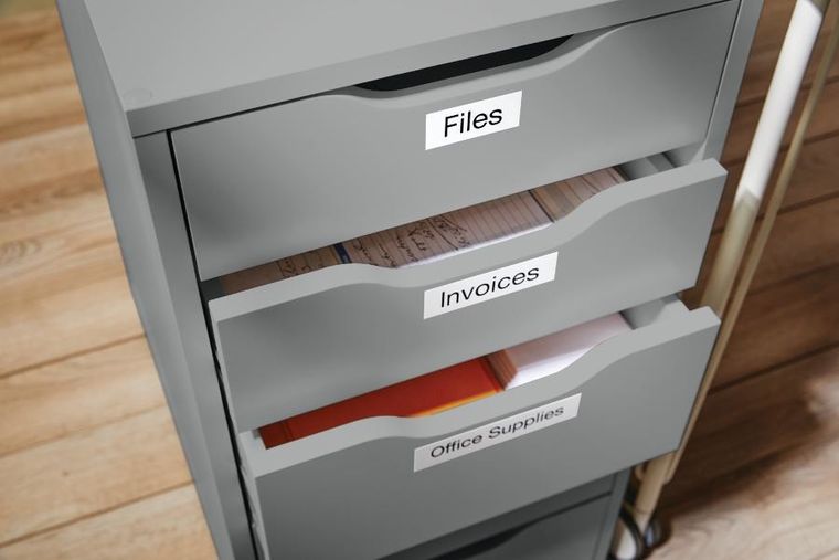 Dymo, taśma barwiąca, D1, 9mmx7m, czarny, biały