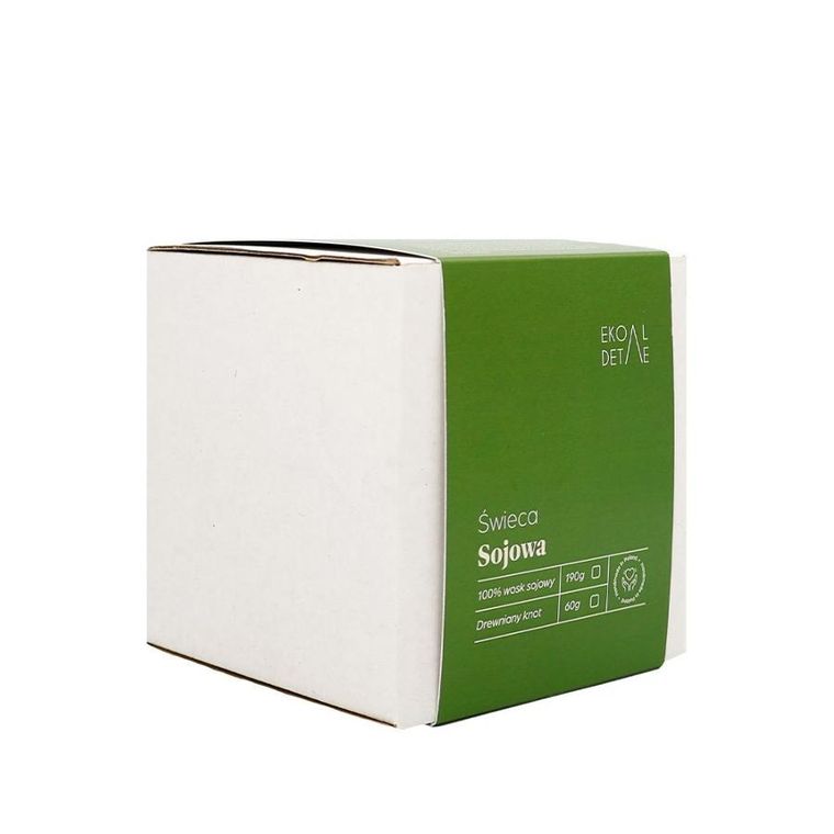 EkoDetale, Elegance, świeca sojowa w szkle, Lush Sandalwood, 60g