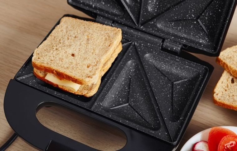 Eldom, Ruddy, opiekacz do kanapek, 750W, płyty granitowe, ST11G