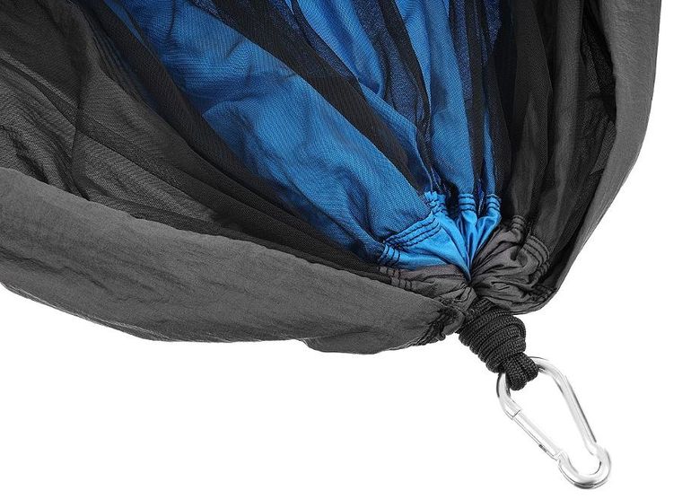 Enero Camp, hamak turystyczny, z moskitierą, 2 osobowy, niebieski, 270-140 cm