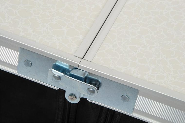 Enero Camp, składany stolik turystyczny, z szafą, 120-47-70/62/54 cm