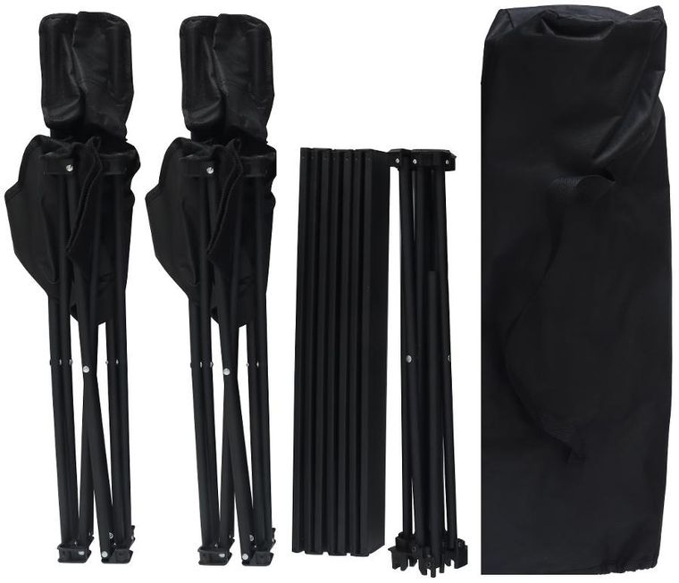 Enero Camp, zestaw turystyczny 3w1, składany, czarny