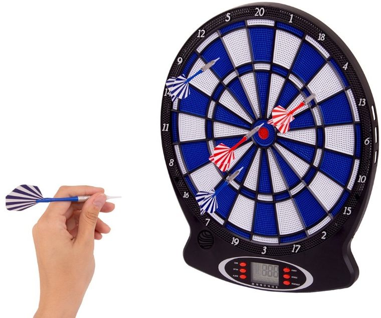 Enero, elektroniczna tarcza do darta, niebieska, 43 cm
